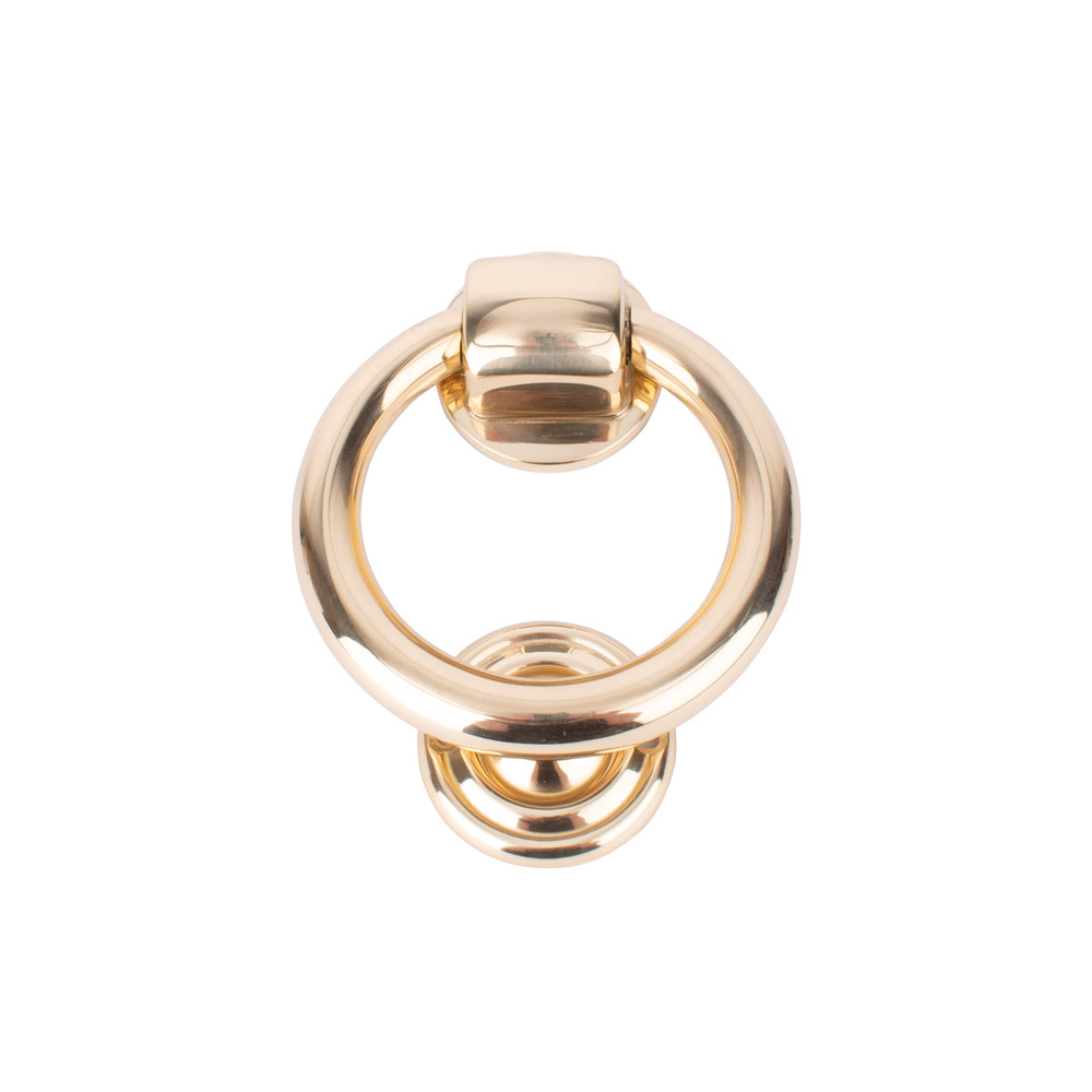 Dart Ring Door Knocker - Polished Brass